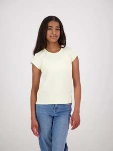 Tops: Coco Ribbed Cap Sleeve Cream