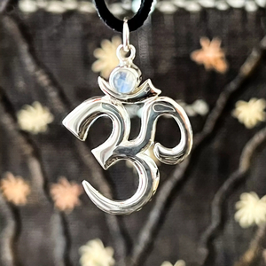 Om Pendant with Moonstone Wildcrafted Emporium