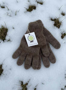 Possum Merino Gloves - Natural Pebble