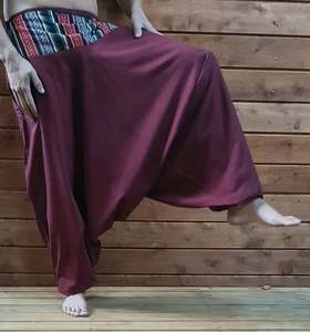 Front zip hareem pants.