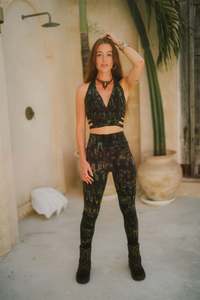 Feminine Pants Season 25 26: Serpentess Leggings Dark Green Serpent