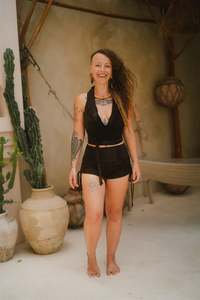 Jungle Heat Yoga Shorts Rustic Brown