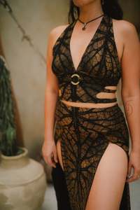 Leaf: Panthera top & Tribal Trance Skir Brown Leaf