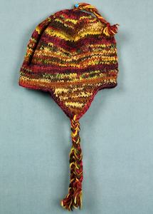 Wool Ear Hat - Red Multi