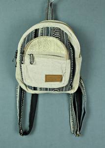 New: Hemp Backpack Small - Black Multi
