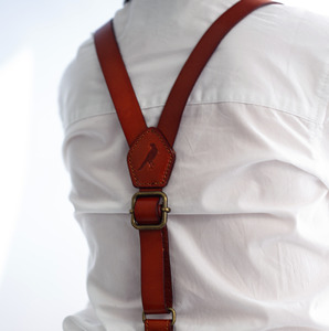 Tawny Plateau - Real Leather Suspenders
