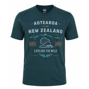 T Shirt: Mens New Zealand T Shirt - Explore the Wild