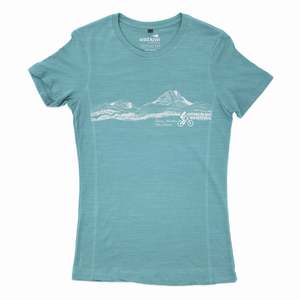 T Shirt: Women's Active Fit NZ T-Shirt - Mountains