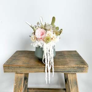 Flower Vase: Petite Pot - Sage & peach