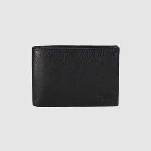 Mens Bi Fold Slimline Wallet Black