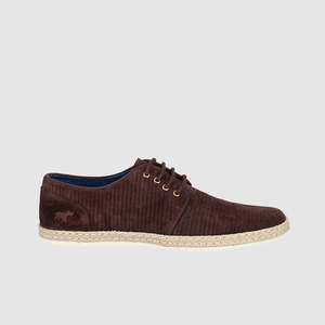 Mens Summer Footwear: Checker Casual Shoes Brown
