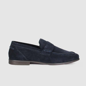 Mens Leather Spring Footwear: George Dress Shoes Navy