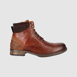 Benson Lace Up Boots Cognac