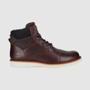Mens Dark Brown Leather Boots: Nepean Lace Up Boots Dark Brown