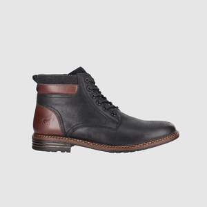 Mens Black Leather Lace Up Boots: Cliveden Lace Up Boots Black