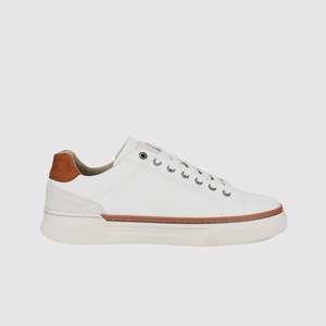 Mens White Leather Casual Shoes: Times Casual Shoes White Polished