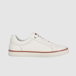 Mens White Leather Casual Shoes: Bolton Casual Shoes White