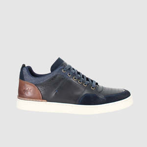 Mens Navy Leather Casual Shoes: Texas Casual Shoes Navy