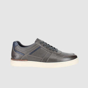 Mens Grey Leather Casual Shoes: Tennesse Casual Shoes Grey