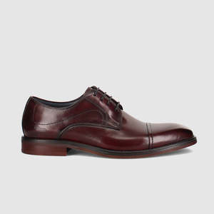 Mens Leather Spring Footwear: Bryan Dress Shoes Burgundy