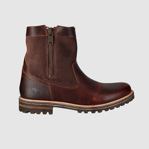 Mens Boots: Wint Zip Up Boots Rust