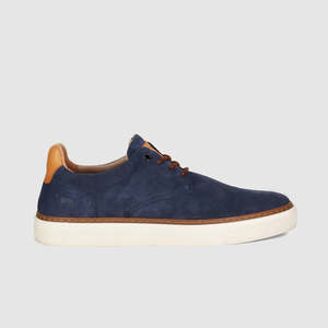 Mens Casual Shoes: Barwon Casual Shoes Navy Suede