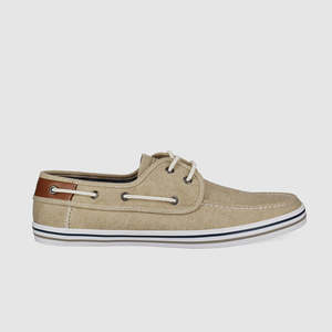 Mens Canvas: Dustin Boat Shoes Sand
