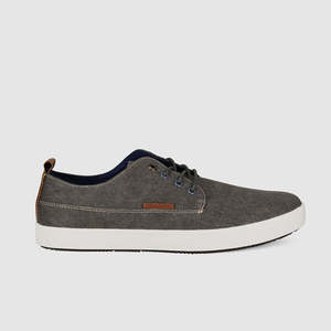 Mens Canvas: Hart Casual Shoes Grey