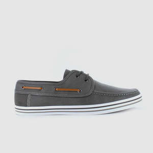 Mens Summer Footwear: Davis Boat Shoes Grey