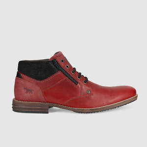 Lace Up Boots: Cobra Lace Up Boots Red