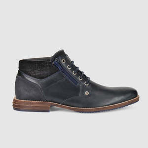 Cobra Lace Up Boots Navy