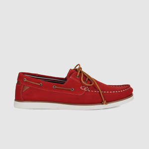 Brighton Boat Shoes Red Suede