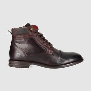 Mens Dark Brown Leather Boots: Jagger Dark Brown Lace Up Boots