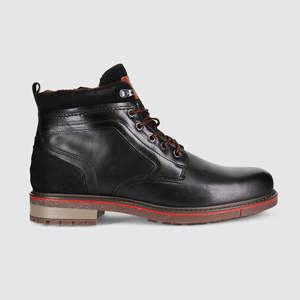 Mens Black Leather Lace Up Boots: Redback Lace Up Boots Black