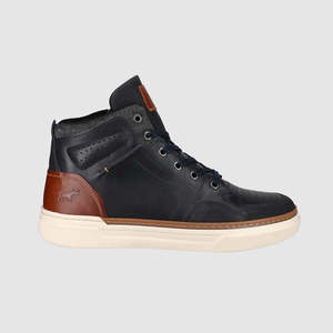 Mens Navy Leather Casual Shoes: Pelle Casual Shoes Navy