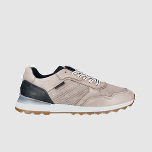 Mens Grey Leather Casual Shoes: Harlem Casual Shoes Light Grey