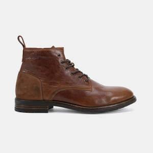 Mens Boots: Rory Lace Up Boots Cognac