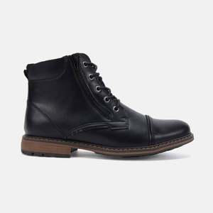 Ace Lace Up Boots Black