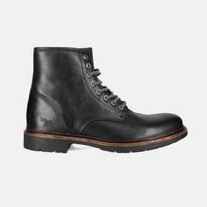 Vintage Lace-Up Boots Black