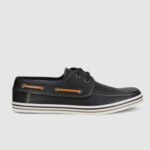 Mens Casual Shoes: Davis Boat Shoes Black