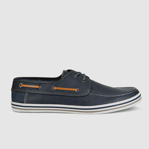 Mens Summer Footwear: Davis Boat Shoes Navy