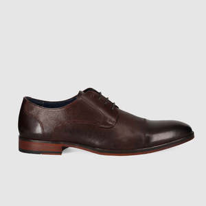 Mens Leather Spring Footwear: Sachs Dress Shoes Dark Brown