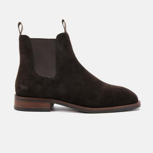 Mens Boots: Rancher Chelsea Boots Chocolate Suede