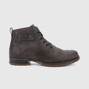 Mens Boots: Syd Lace-Up Boots Dark Brown