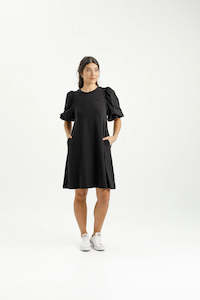 Home Lee: HOME-LEE IVY DRESS - BLACK W BLACK X