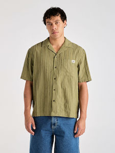 Lee: LEE BOX HOLIDAY SHIRT - MOSS STRIPE