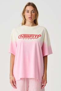 Misfits: MISFIT GLORY SPORT OS TEE - PINK TIE DYE