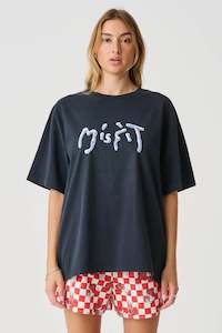 Misfits: MISFIT LIQUID CHROME OS TEE - THRIFT BLACK