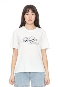 Womens Tees: HUFFER CLASSIC TEE 170/EARLY RISER - CHALK
