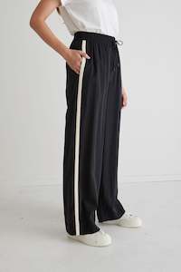 Womens Pants: STORIES BE TOLD TOWNIE WIDE LEG PANT - BLACK